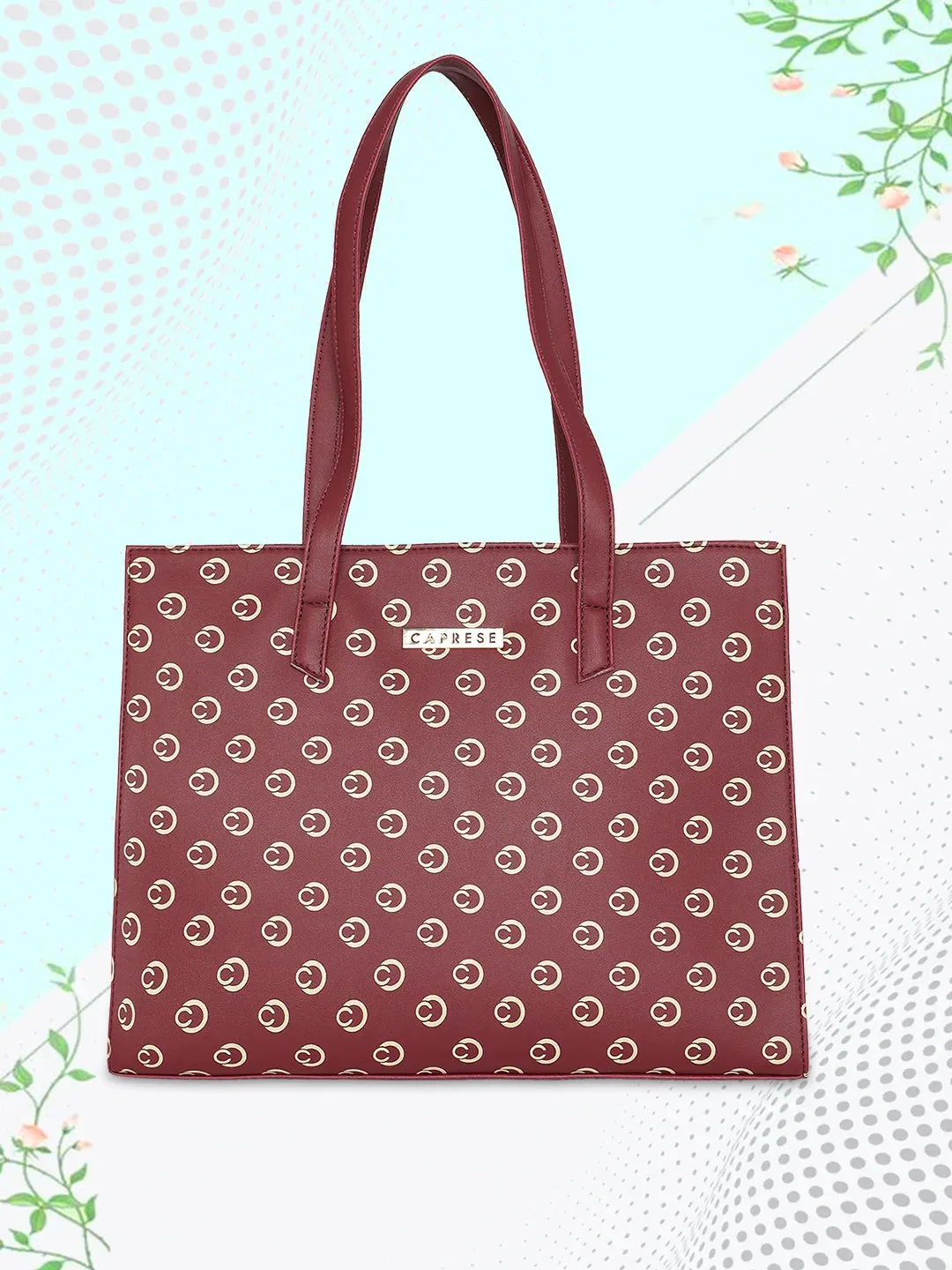Caprese Siesta Medium Maroon Satchel Bag