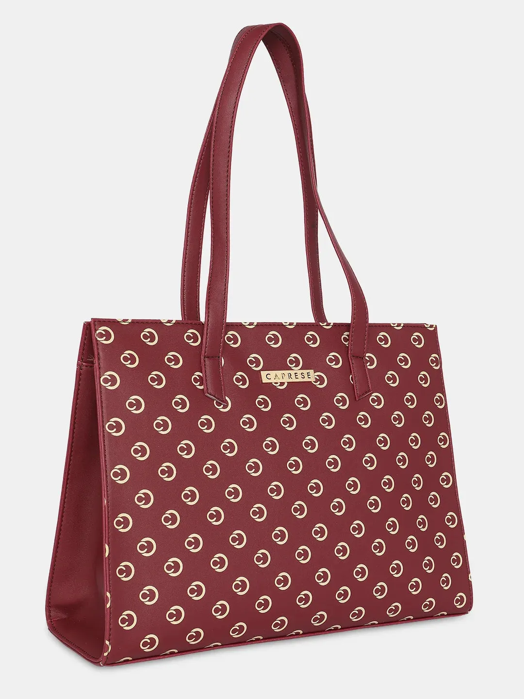 Caprese Siesta Medium Maroon Satchel Bag
