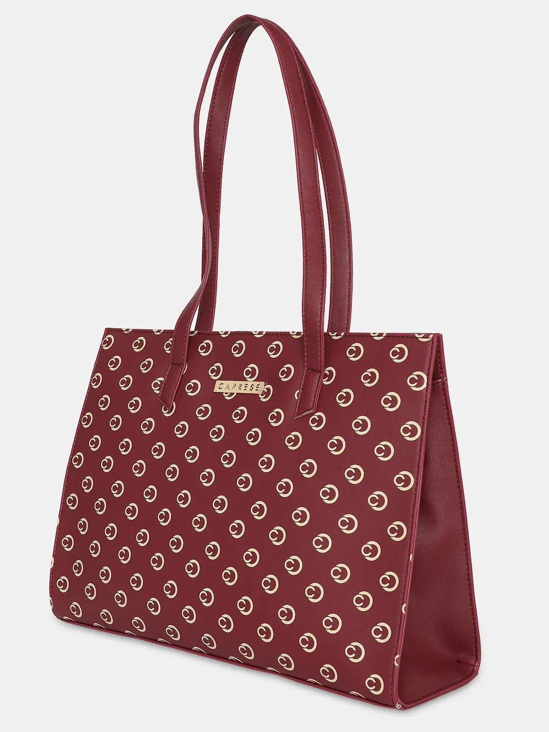 Caprese Siesta Medium Maroon Satchel Bag
