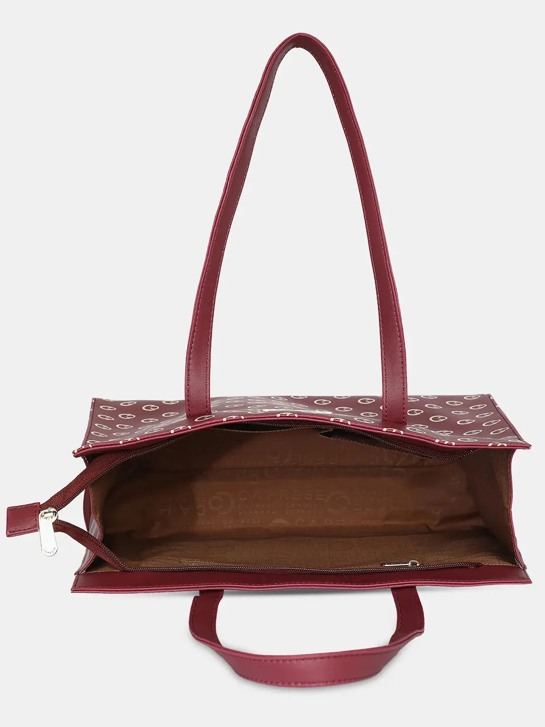 Caprese Siesta Medium Maroon Satchel Bag