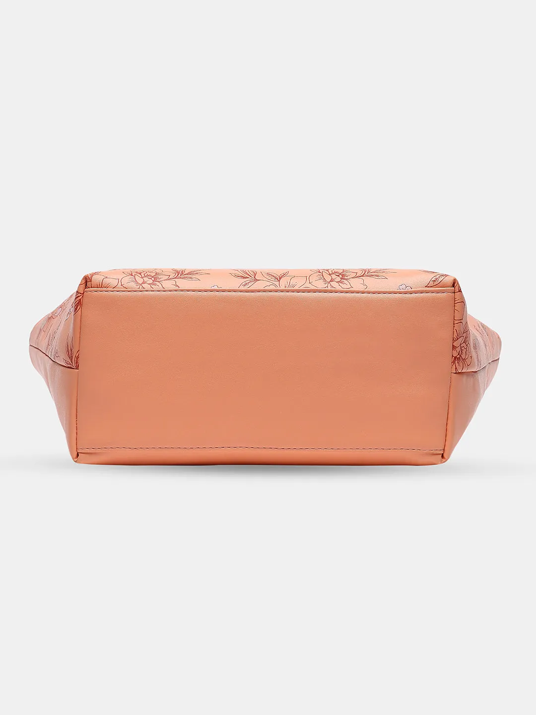 Caprese Snow Printed Large Coral Satchel Bag
