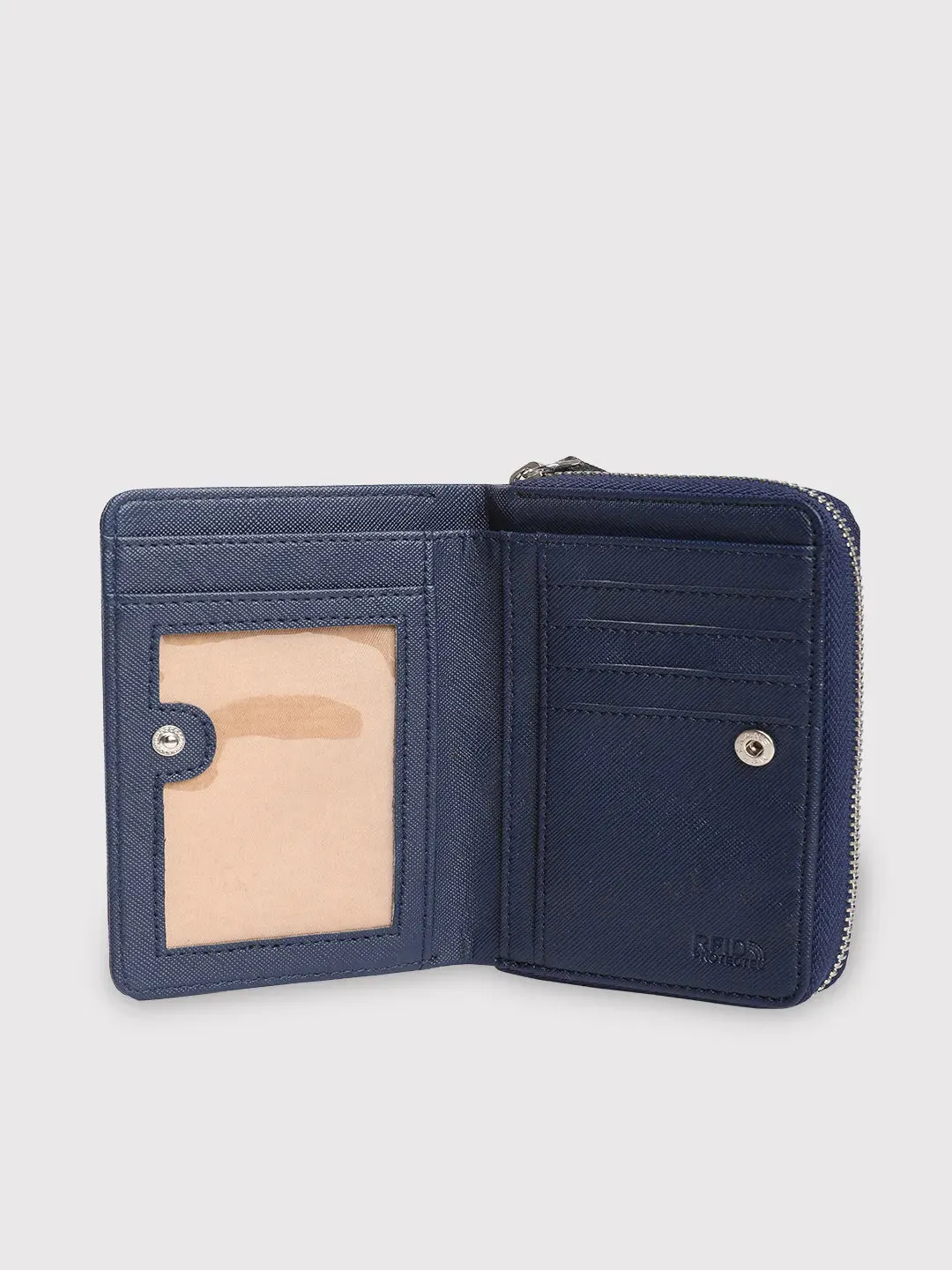 Caprese Sophia Small Navy Zip Around Wallet