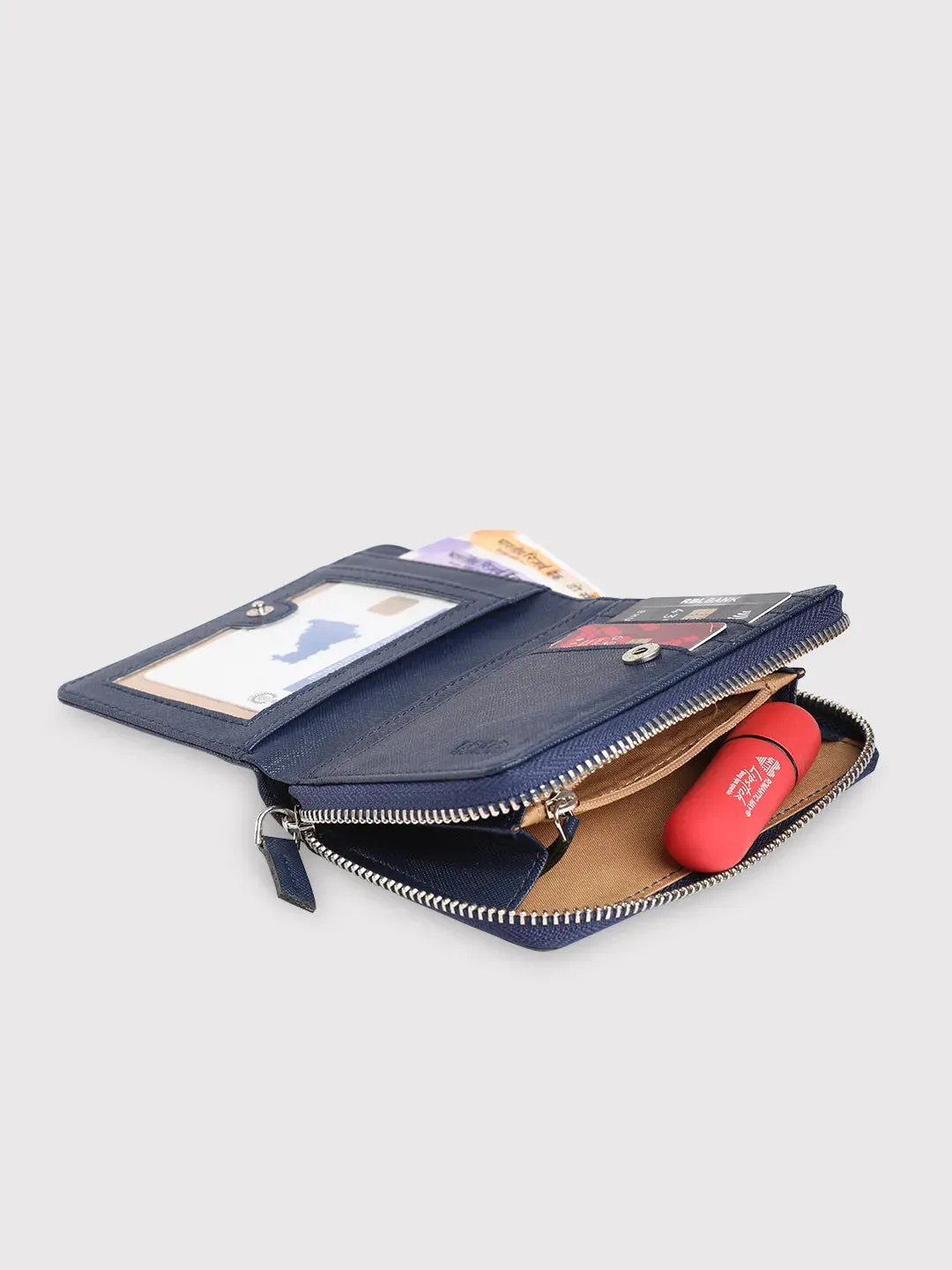 Caprese Sophia Small Navy Zip Around Wallet