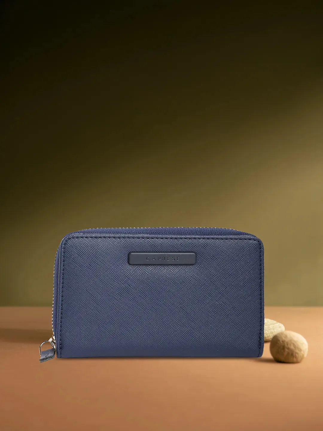 Caprese Sophia Small Navy Zip Around Wallet