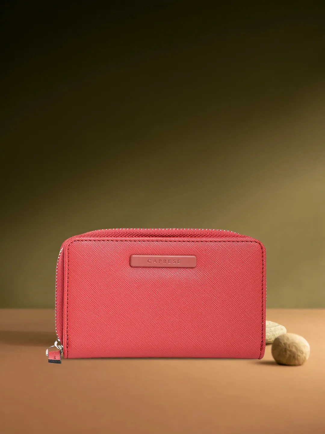 Caprese Sophia Small Red Zip Around Wallet