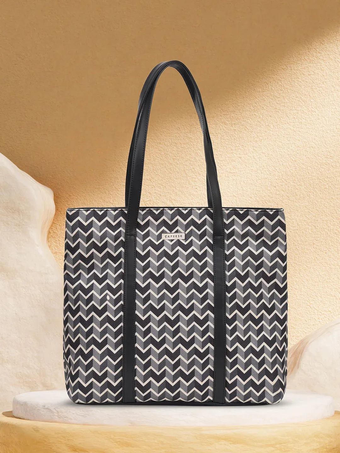 Caprese Susan Large Black Tote Bag