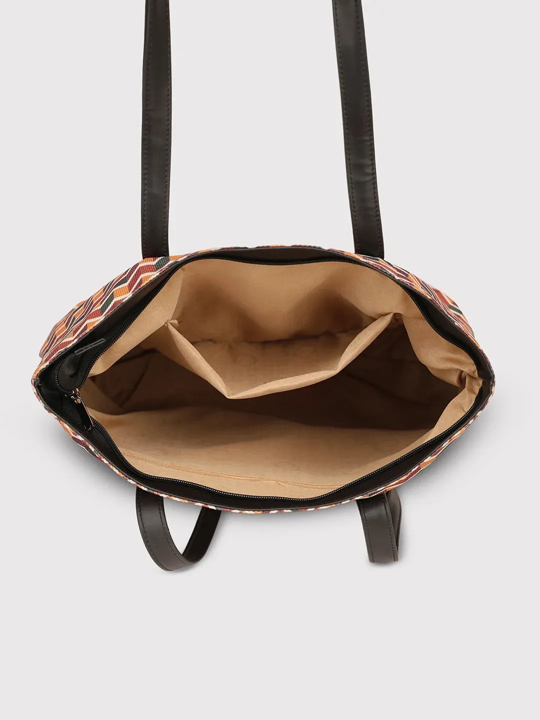 Caprese Susan Large Orange Tote Bag