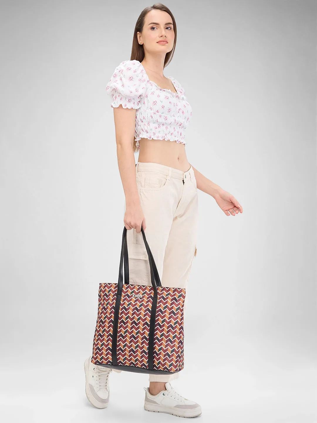 Caprese Susan Large Orange Tote Bag