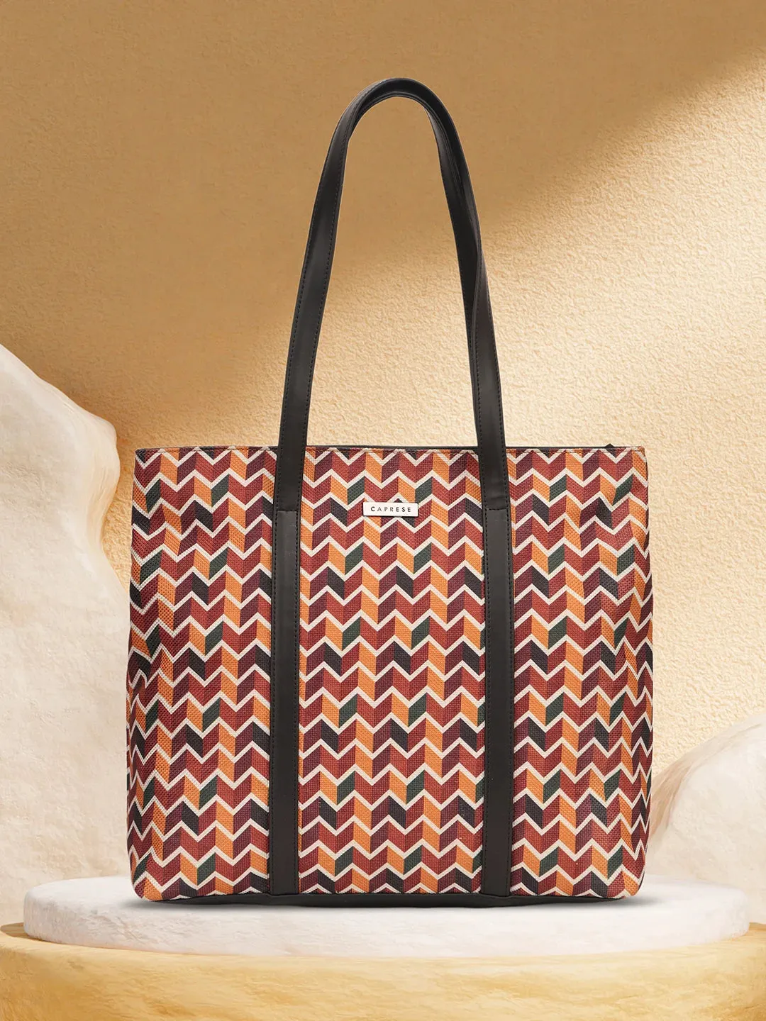 Caprese Susan Large Orange Tote Bag