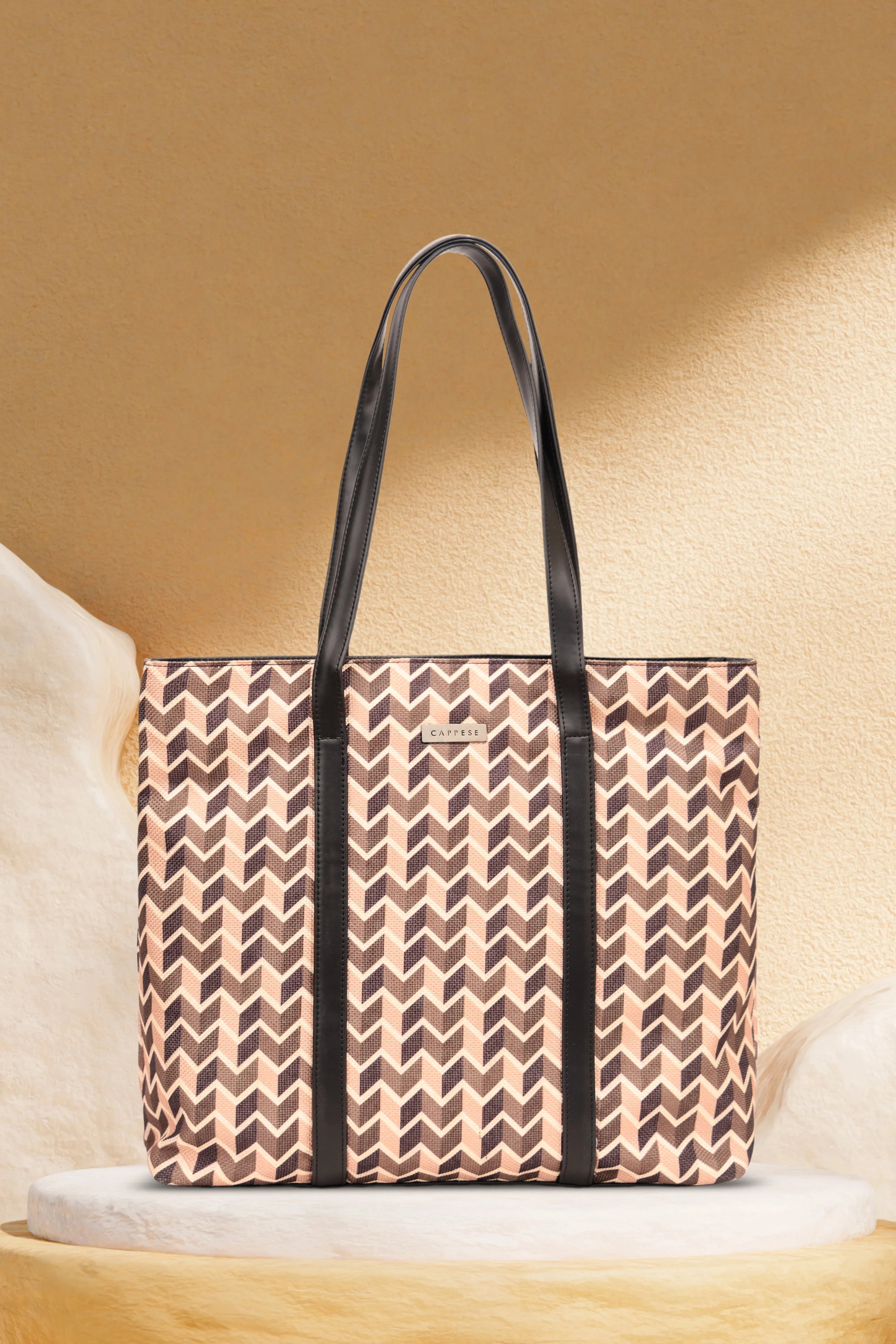 Caprese Susan Large Tan Tote Bag