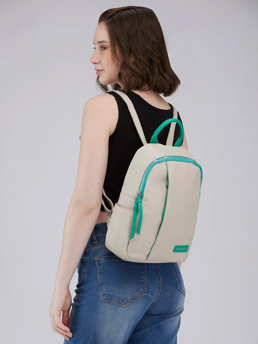 Caprese Tia Medium Beige Backpack