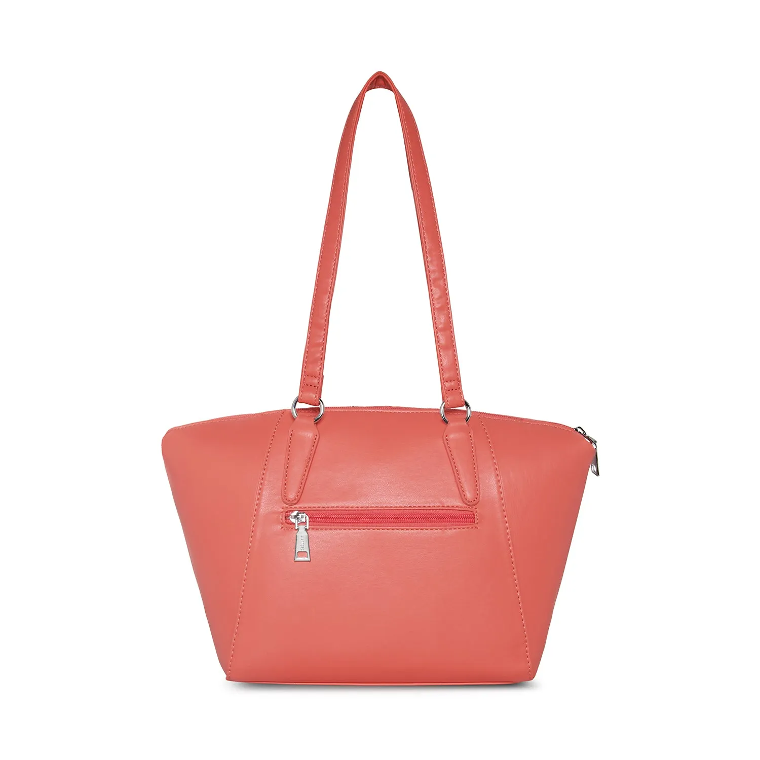 Caprese Til Large Coral Tote Bag
