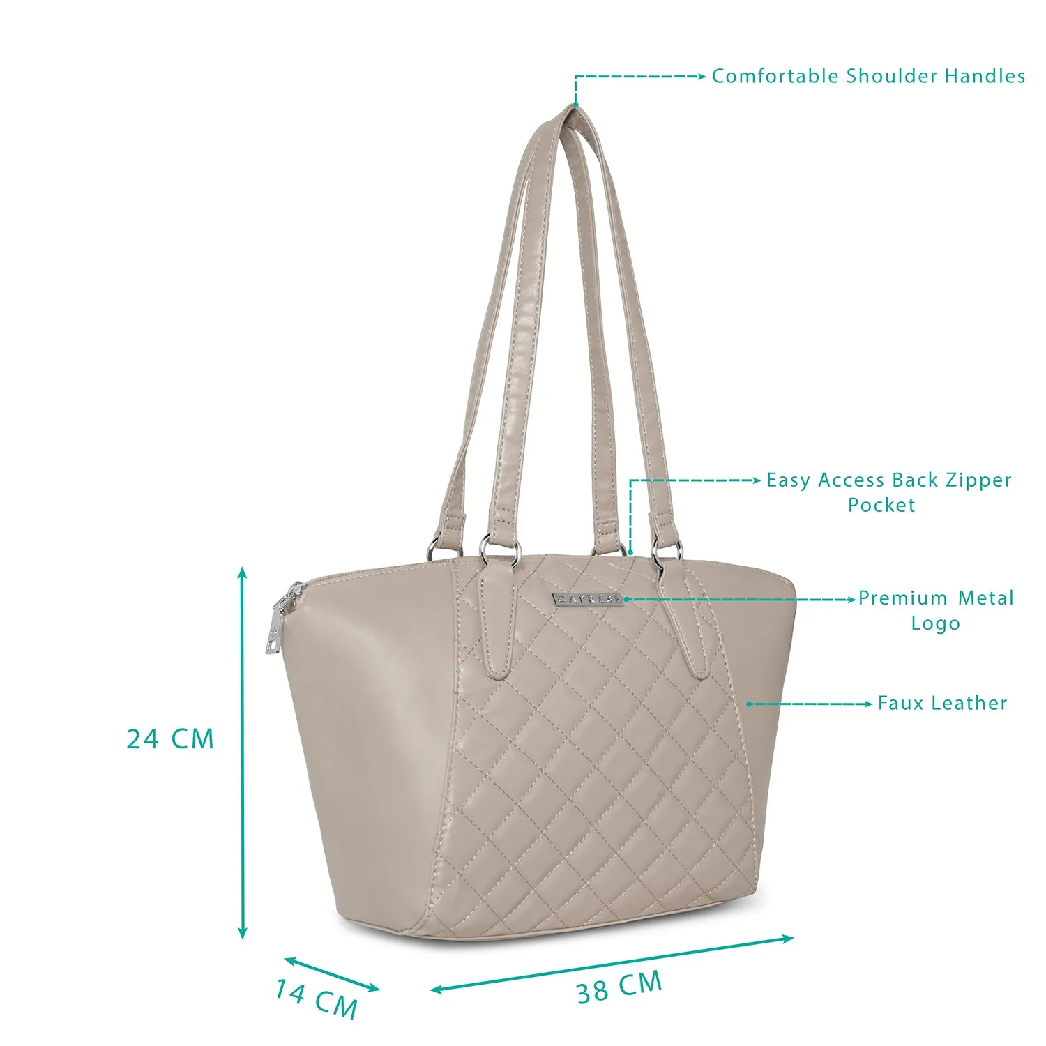 Caprese Til Large Sand Tote Bag