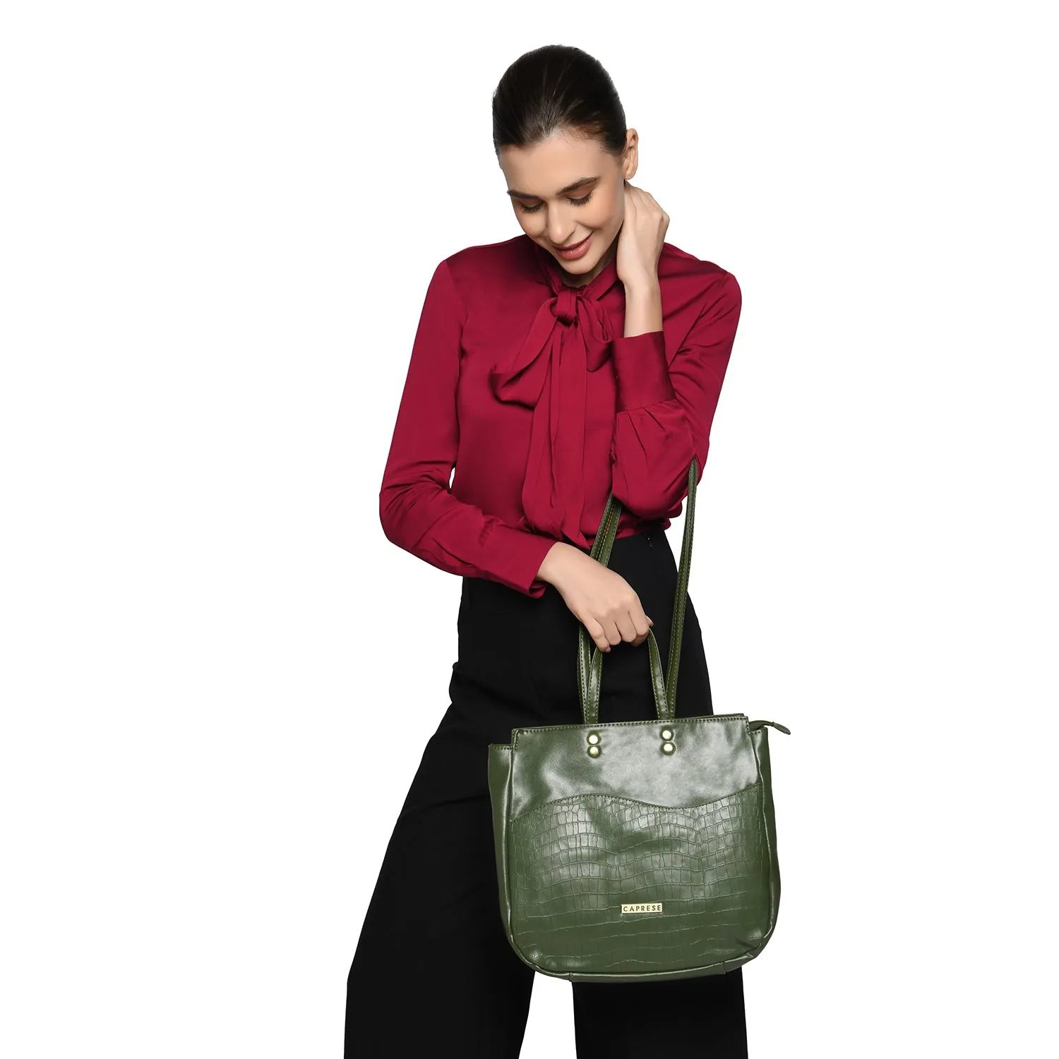 Caprese Tio Large Olive Tote Bag