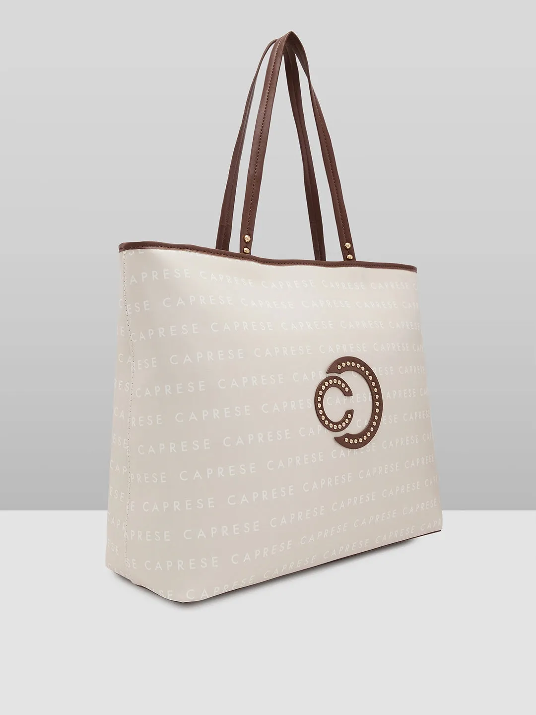 Caprese Topaz Large Beige Tote Bag