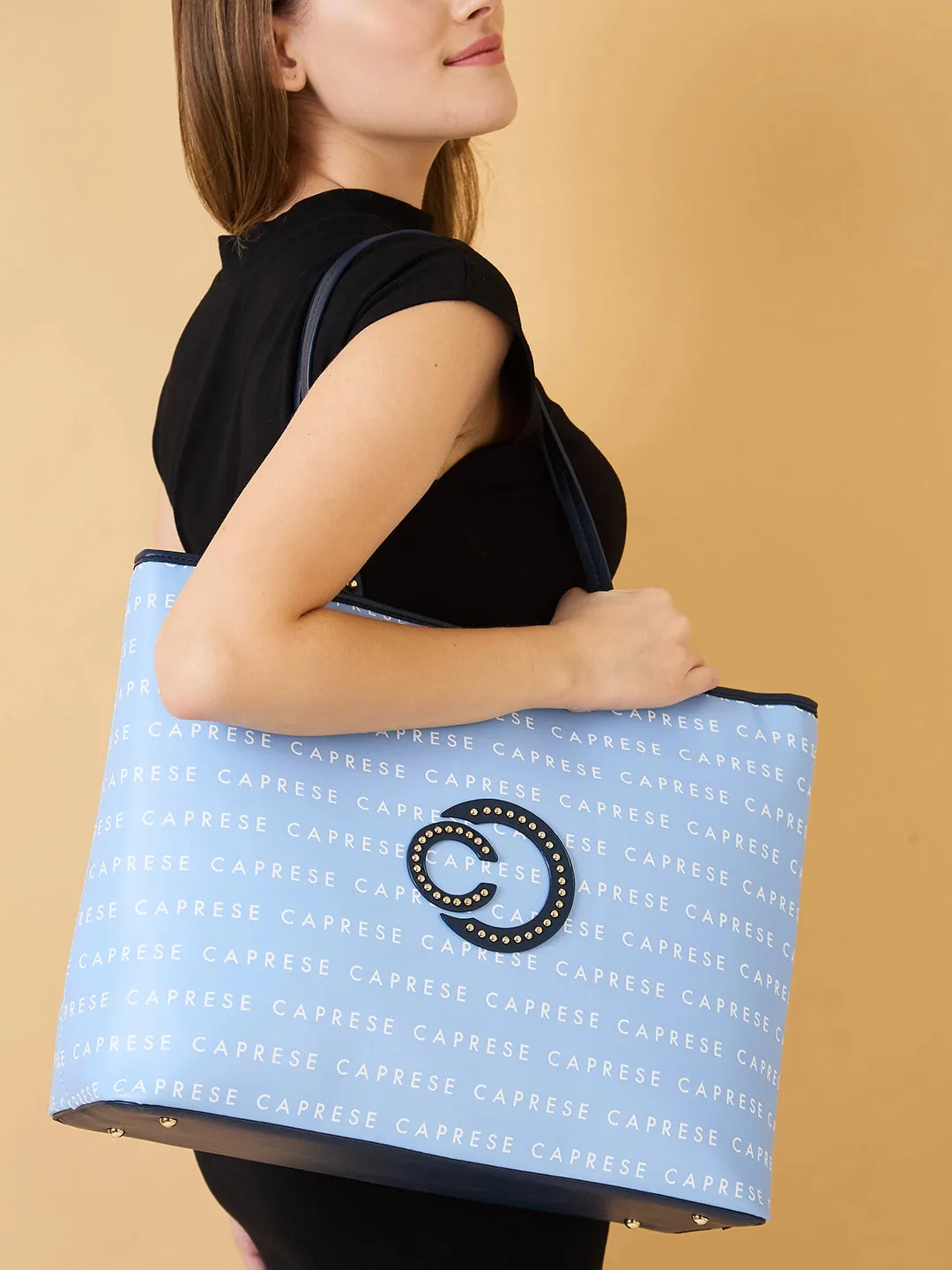 Caprese Topaz Large Blue Tote Bag