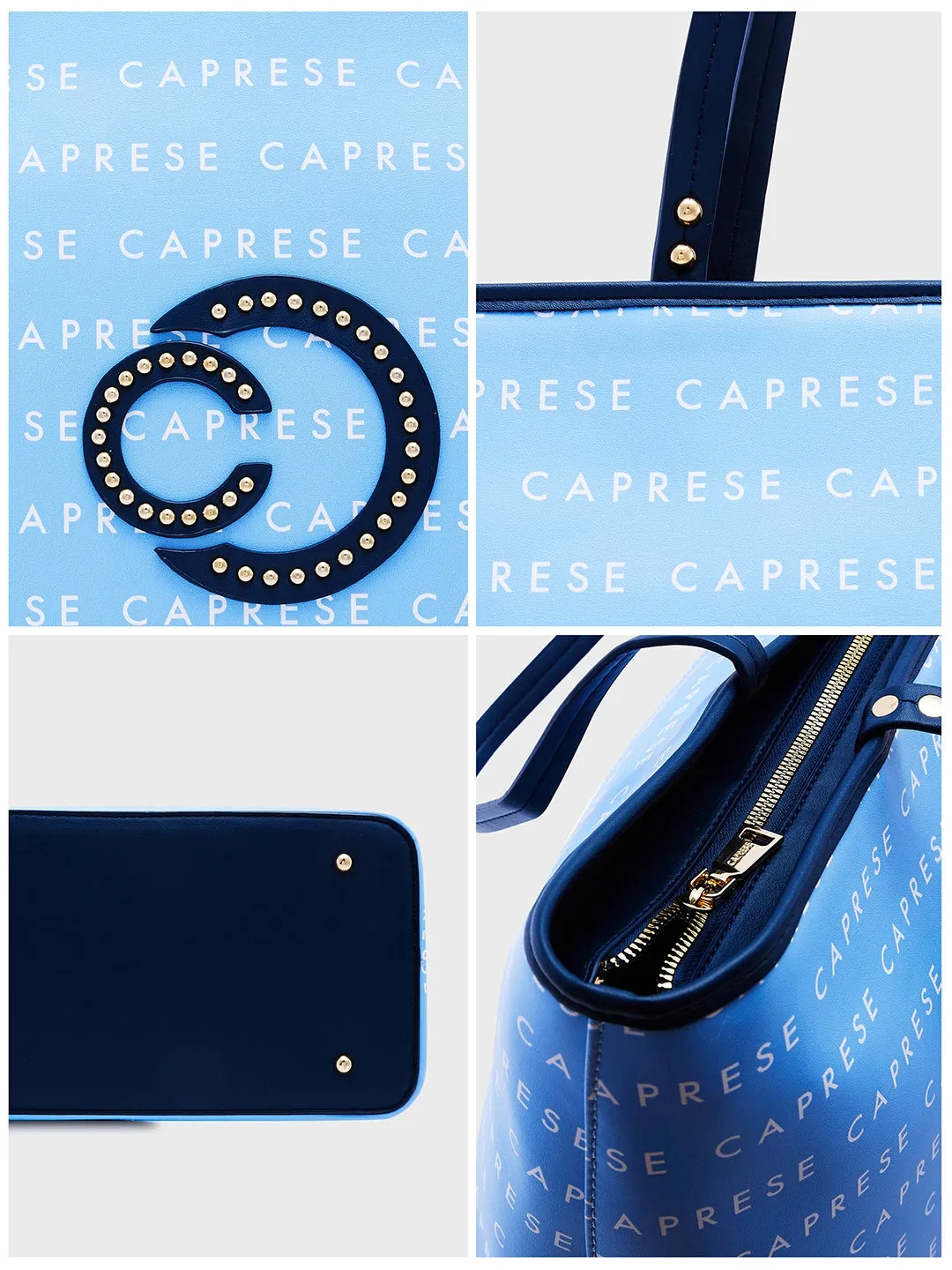 Caprese Topaz Large Blue Tote Bag