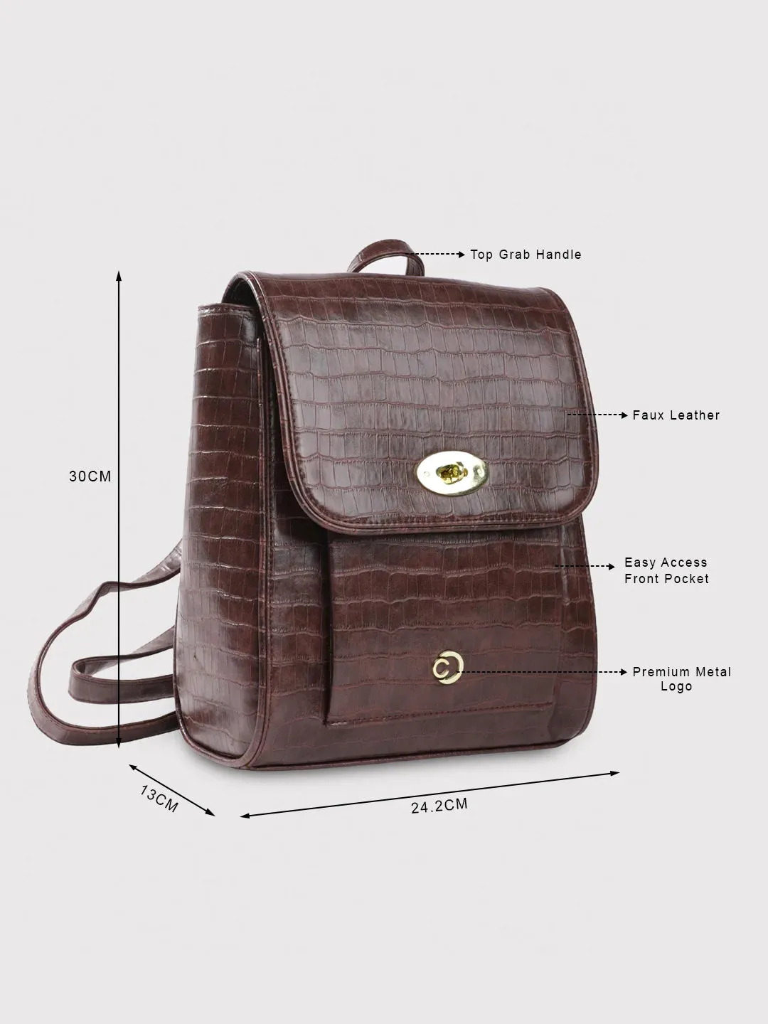 Caprese TREZA Medium Brown Backpack