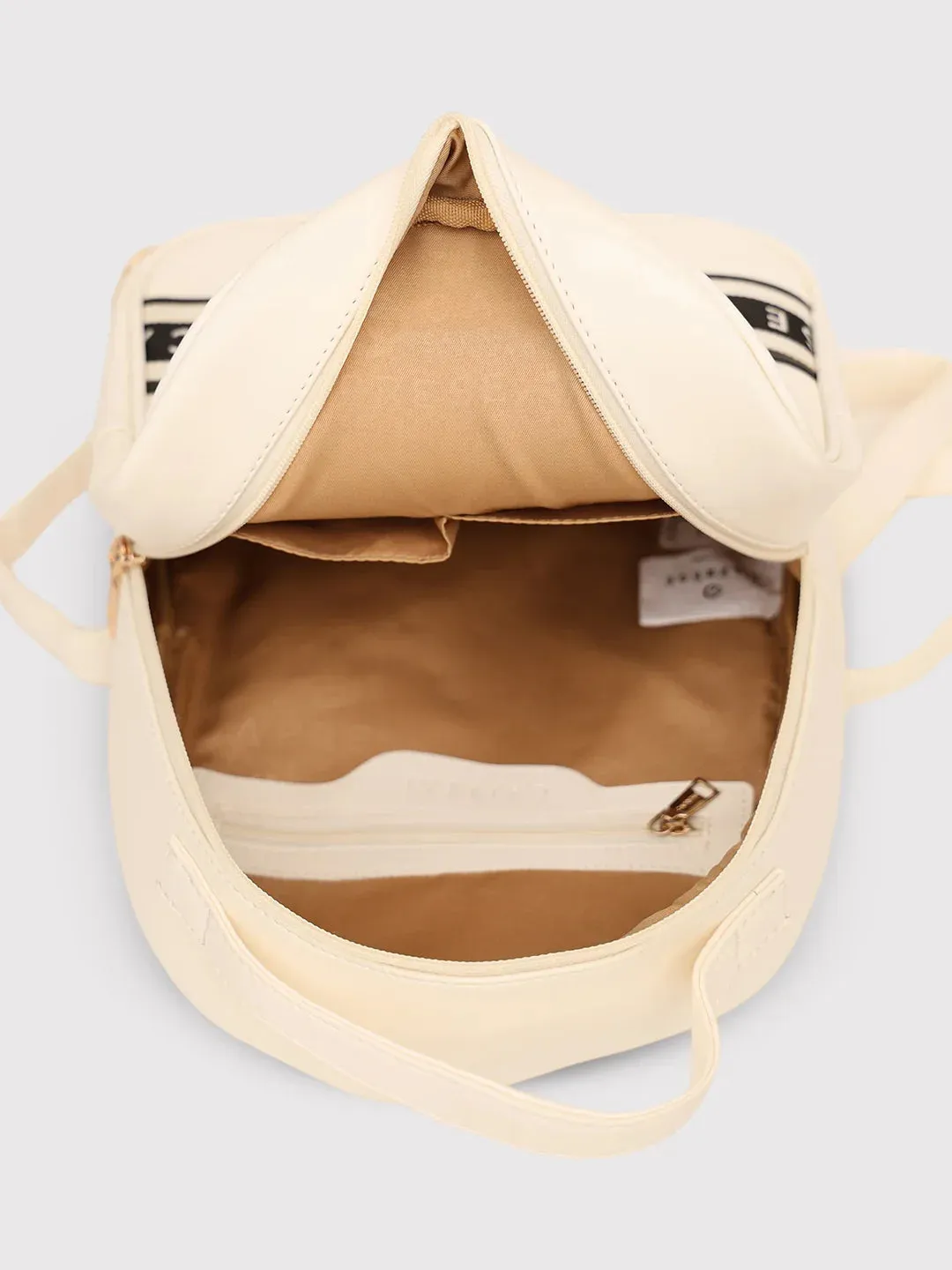 Caprese Trinity Medium Cream Backpack
