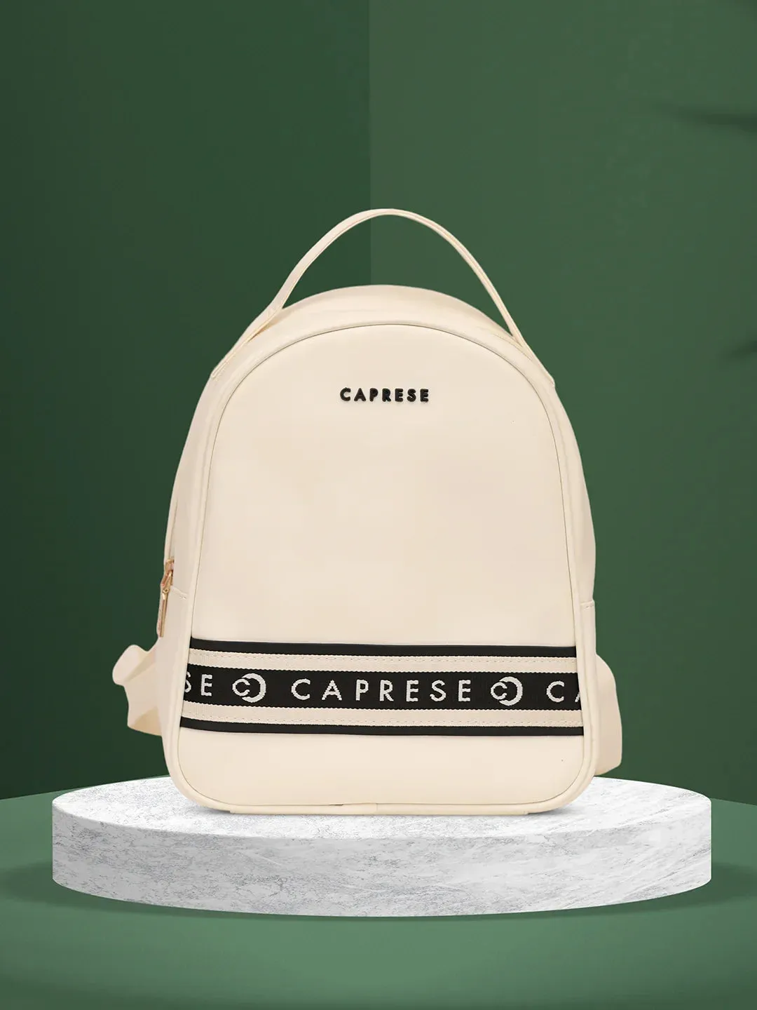 Caprese Trinity Medium Cream Backpack