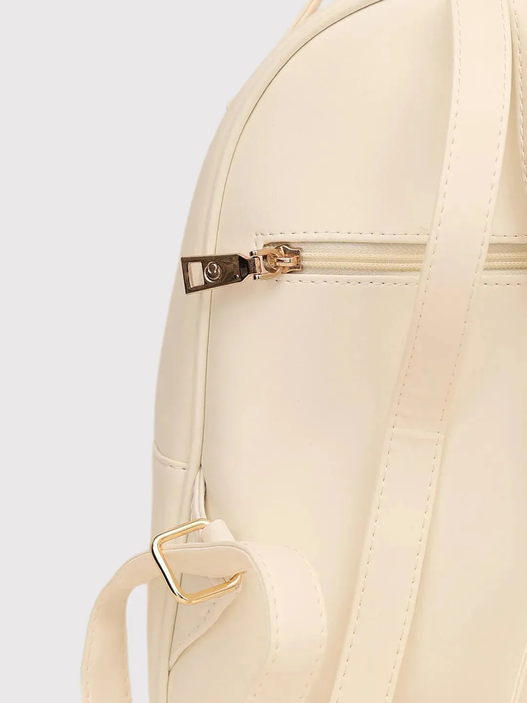 Caprese Trinity Medium Cream Backpack