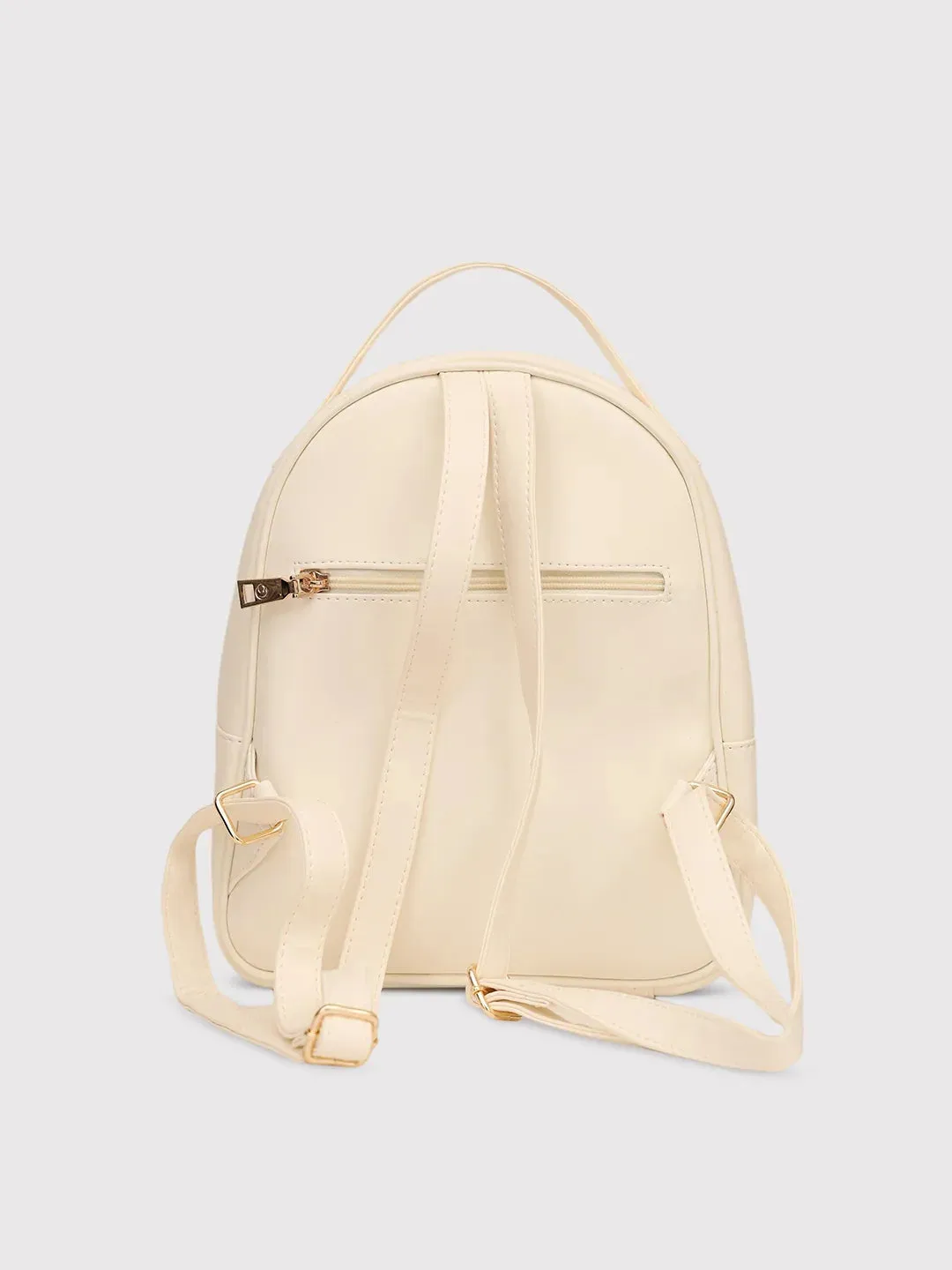 Caprese Trinity Medium Cream Backpack