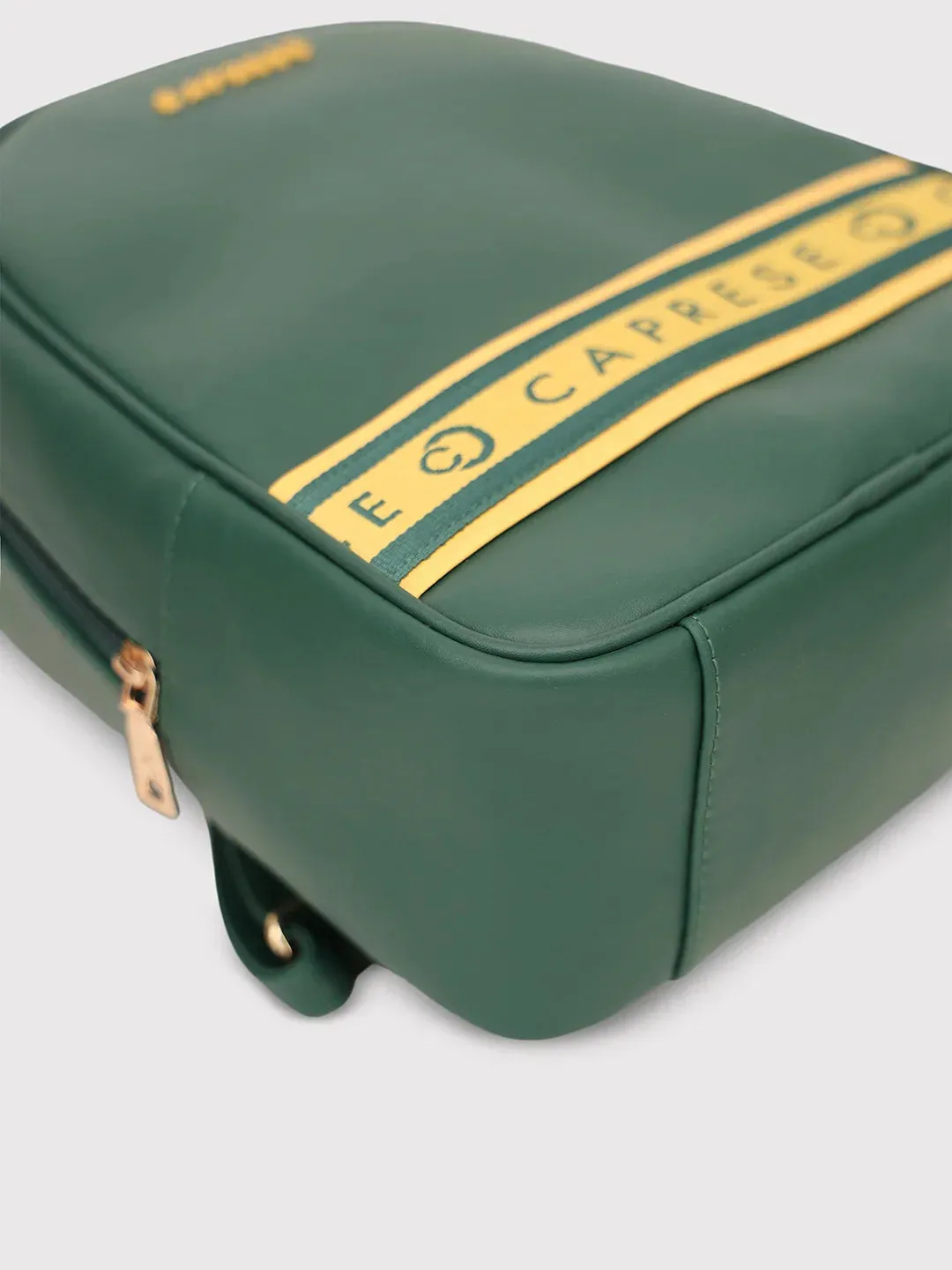 Caprese Trinity Medium Dark Green Backpack