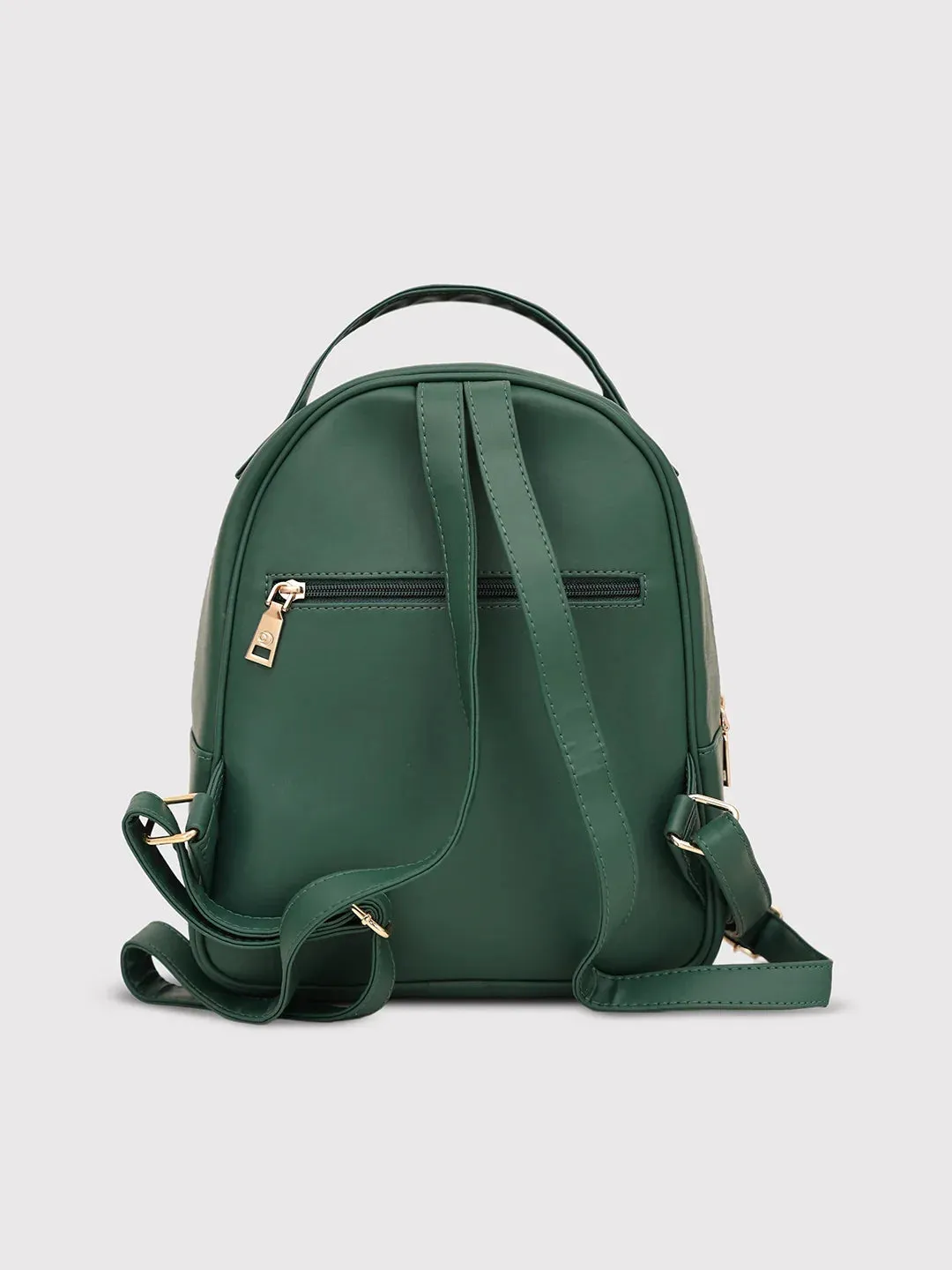 Caprese Trinity Medium Dark Green Backpack