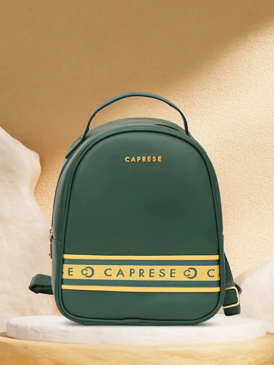 Caprese Trinity Medium Dark Green Backpack