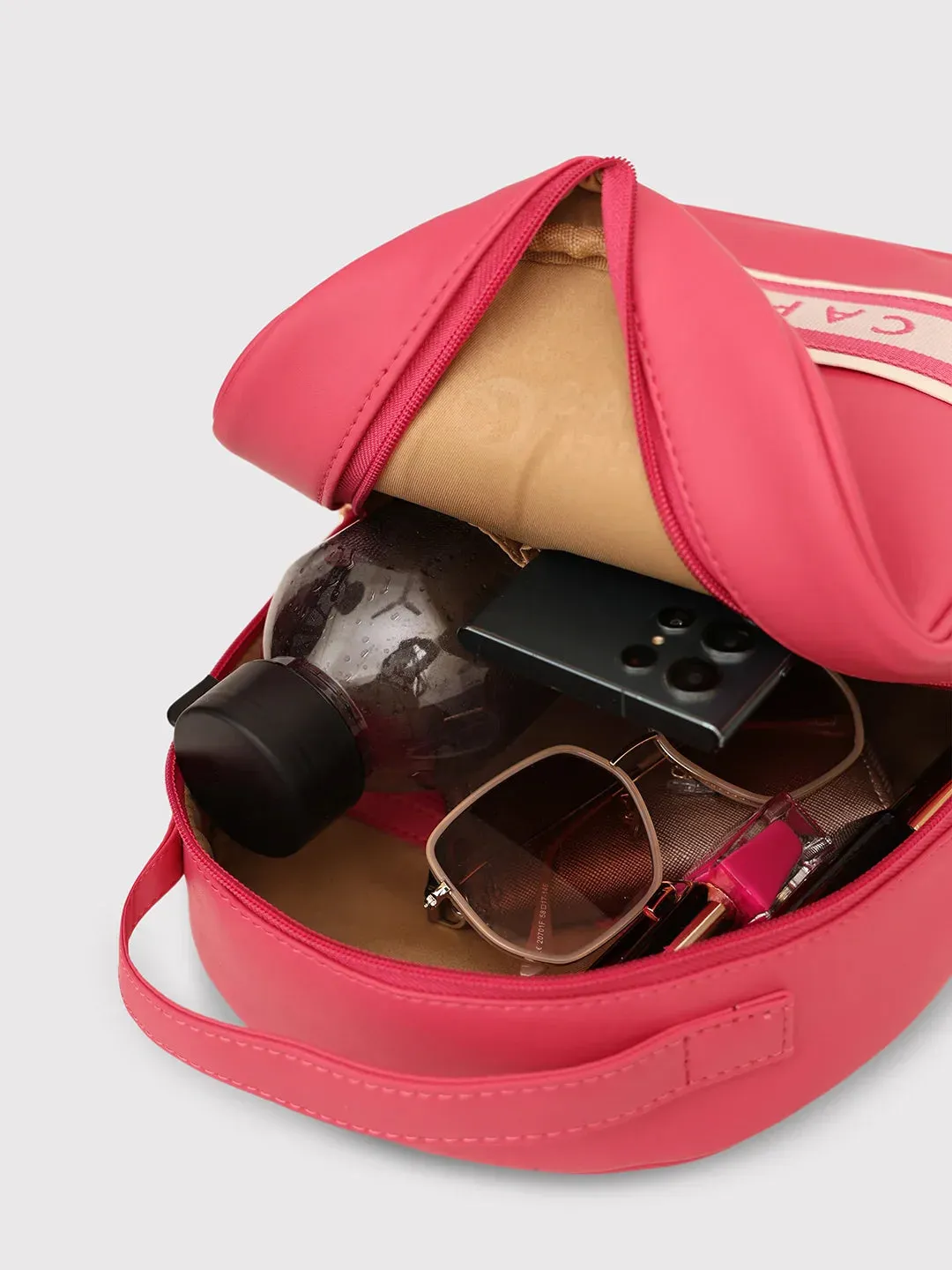 Caprese Trinity Medium Fuchsia Backpack