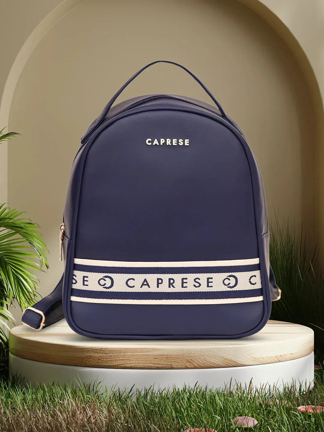 Caprese Trinity Medium Navy Backpack