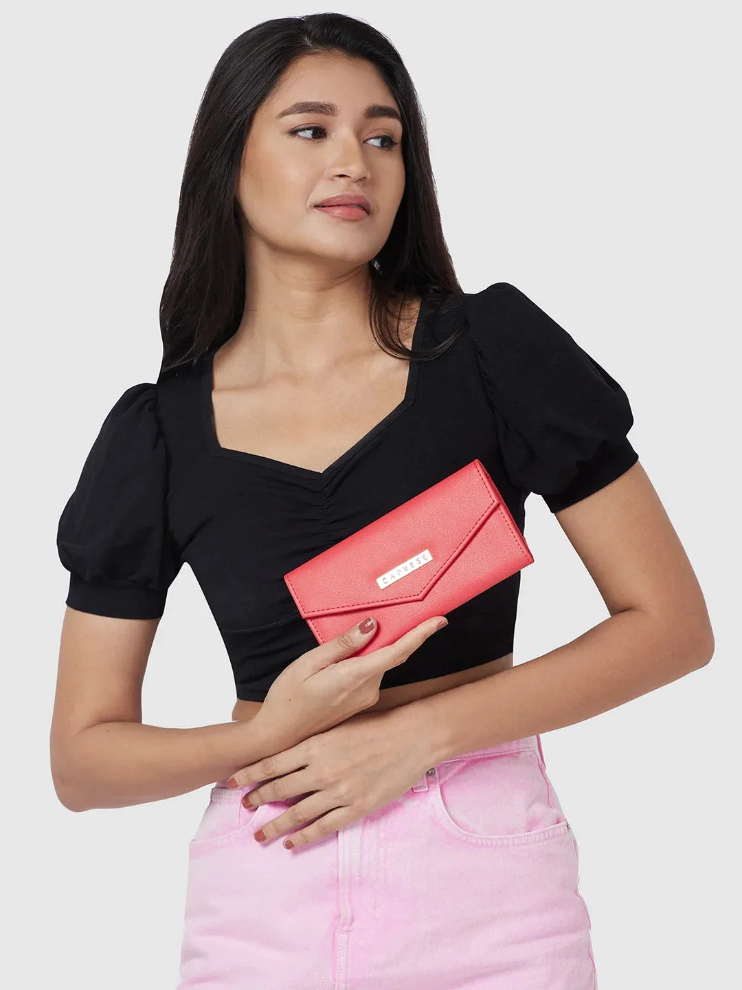 Caprese Uv9 Medium Coral Wallet