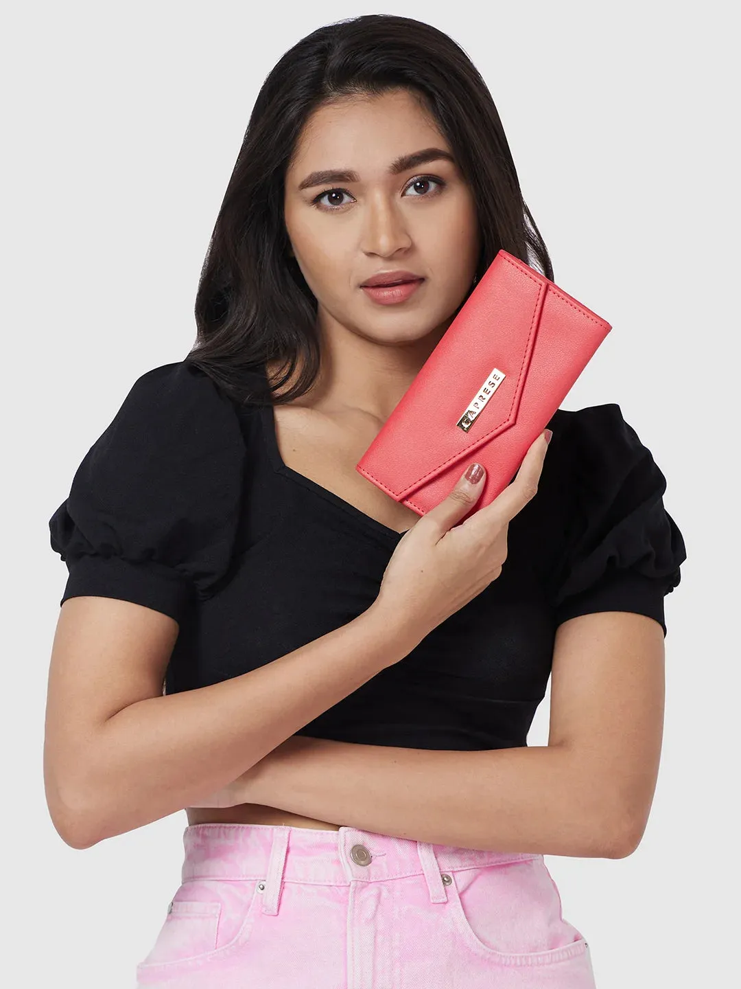 Caprese Uv9 Medium Coral Wallet