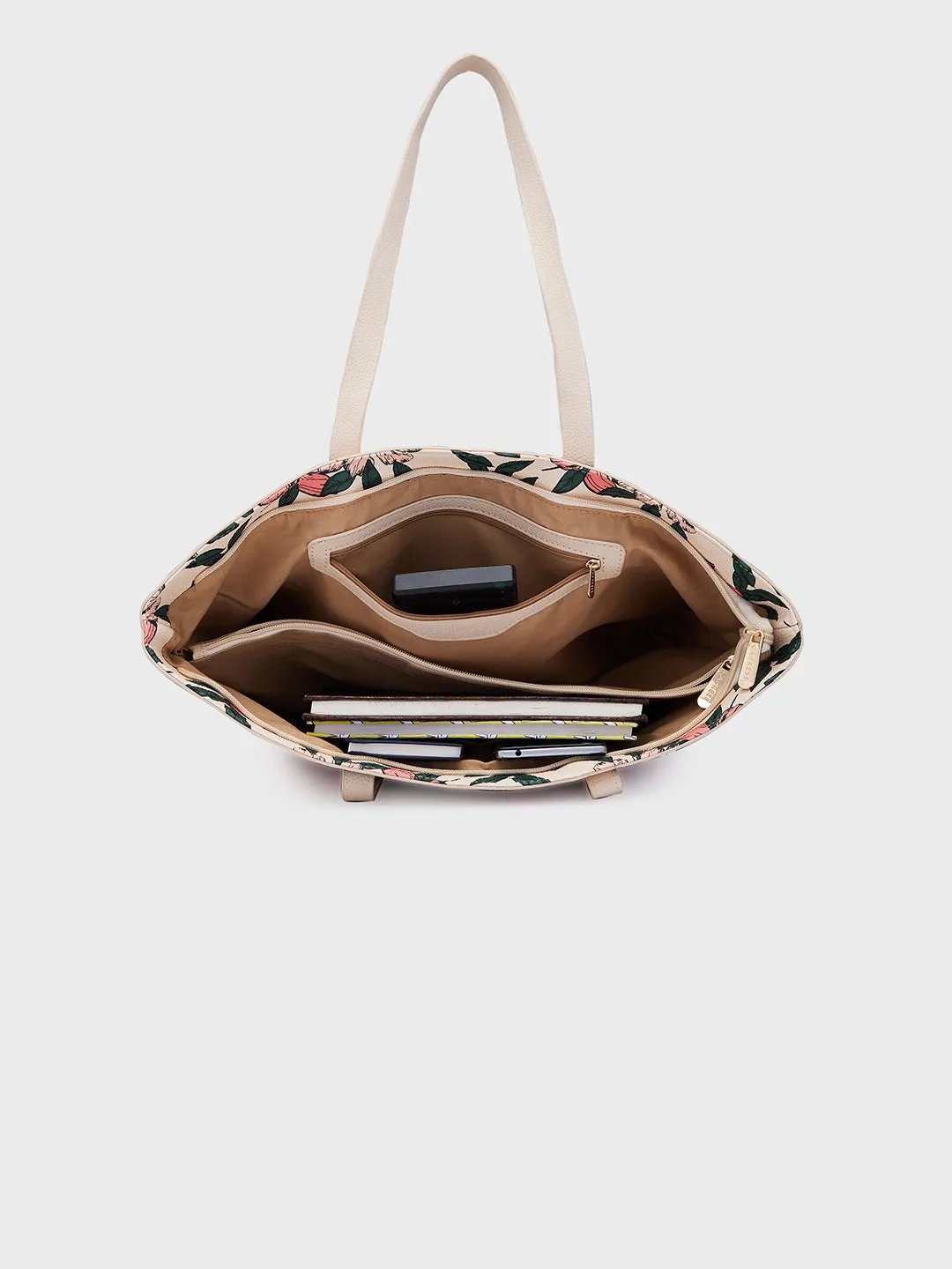 Caprese Vanessa Large Beige Tote Bag