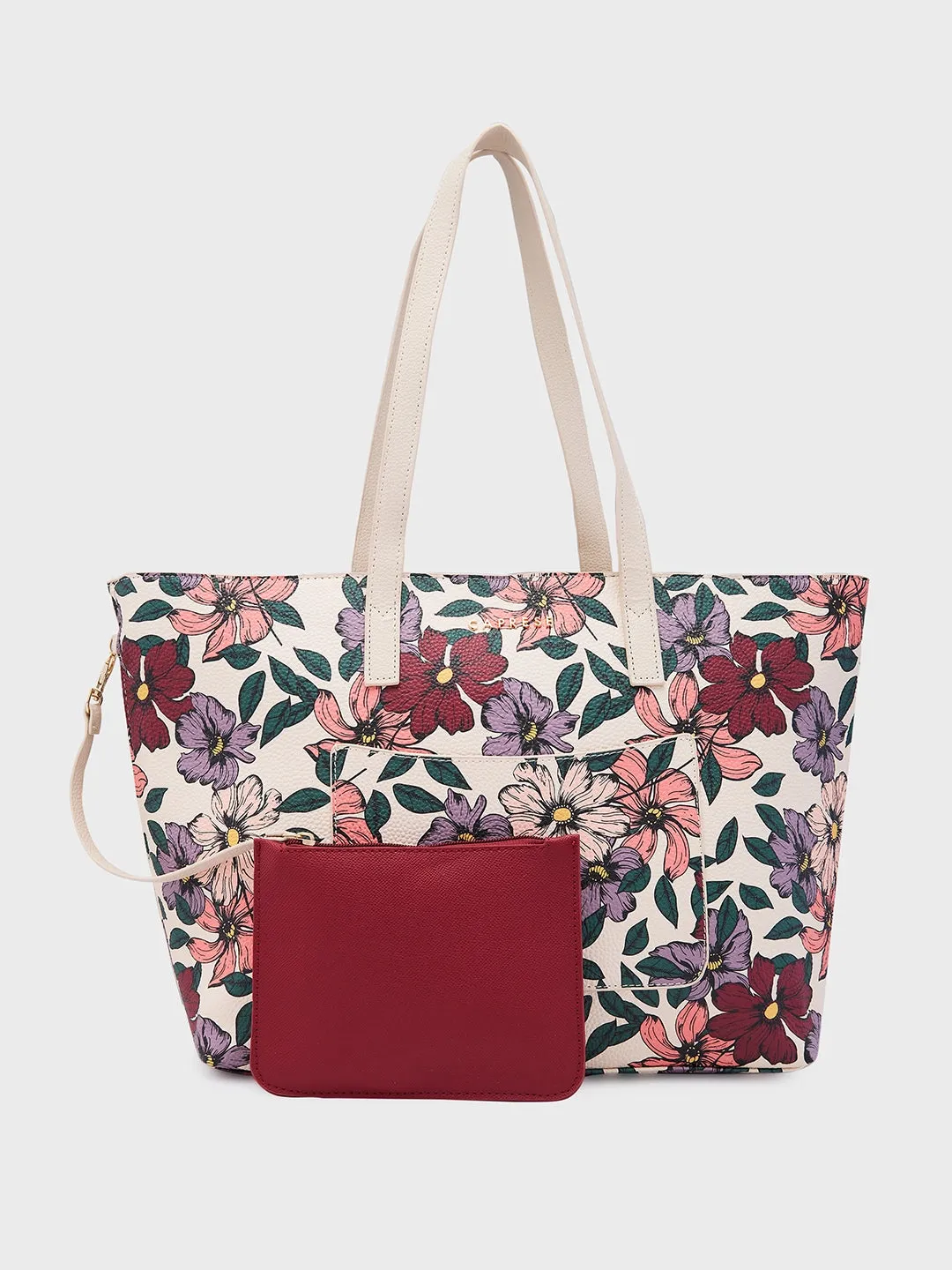 Caprese Vanessa Large Beige Tote Bag