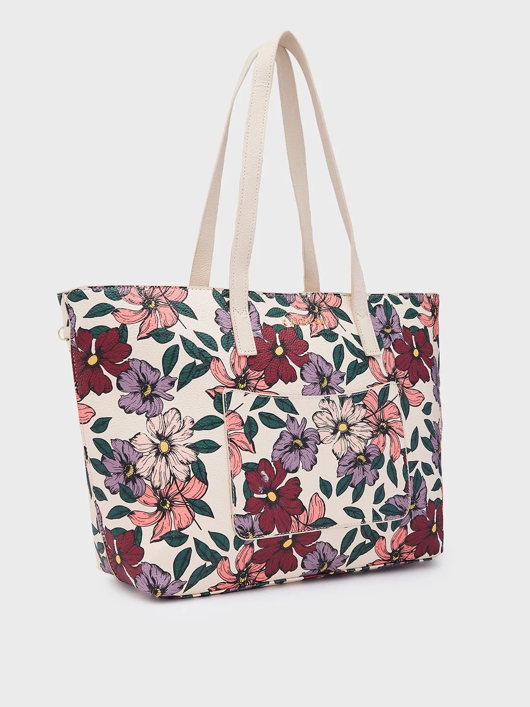 Caprese Vanessa Large Beige Tote Bag