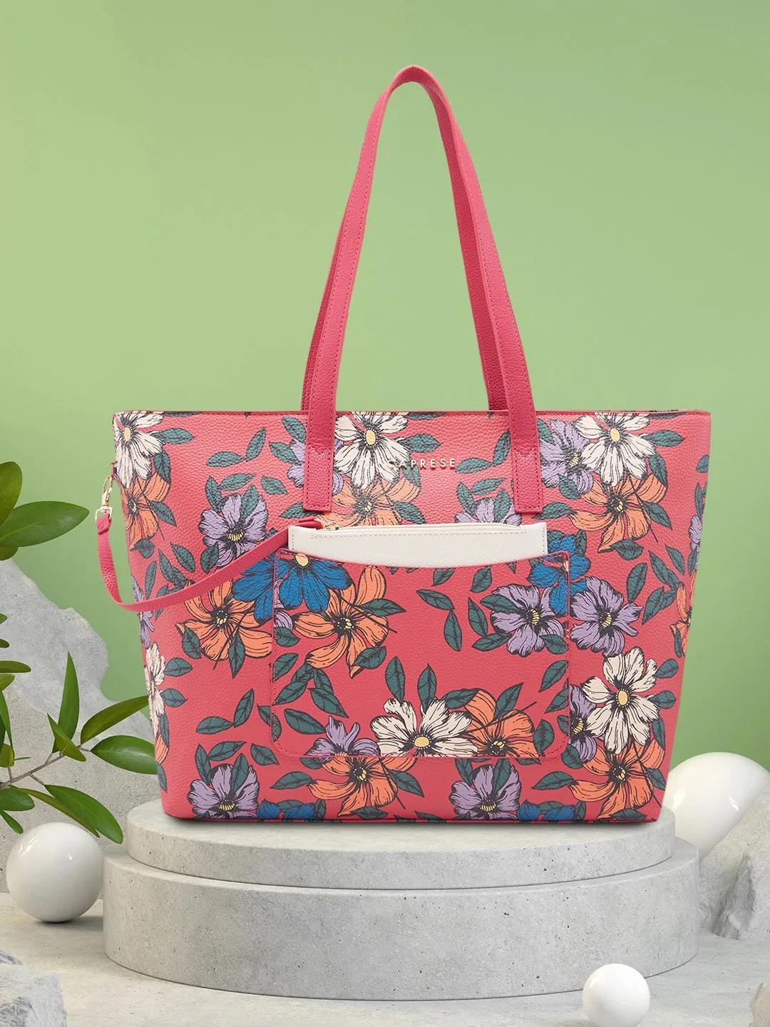 Caprese Vanessa Large Fuchsia Tote Bag