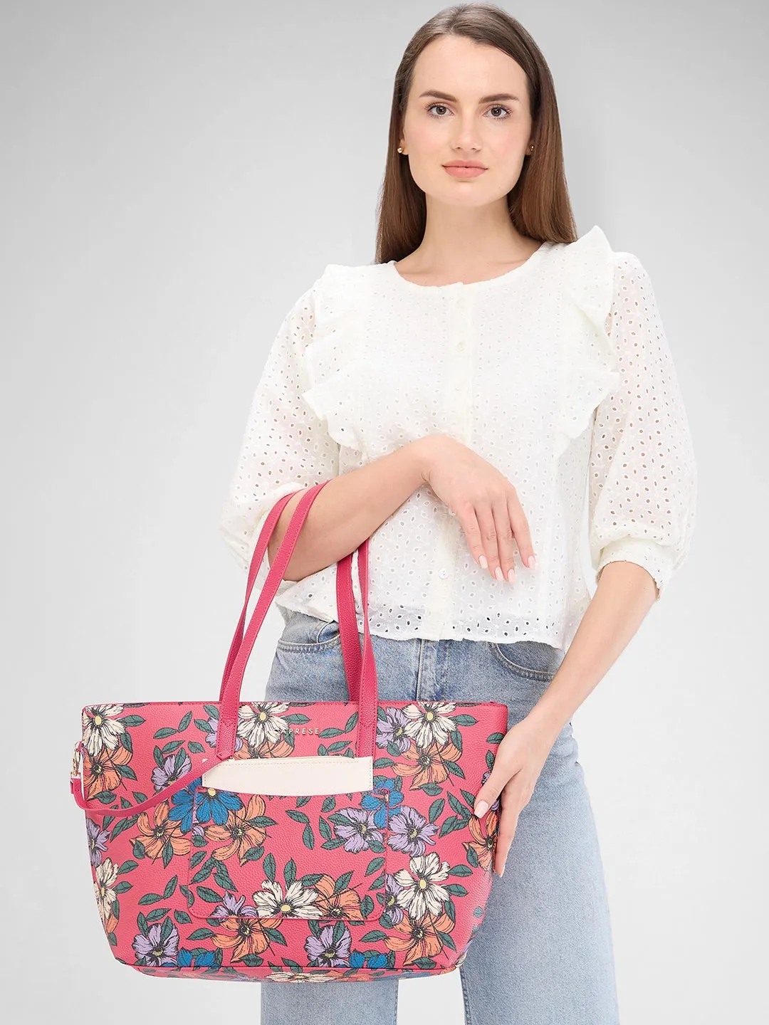 Caprese Vanessa Large Fuchsia Tote Bag