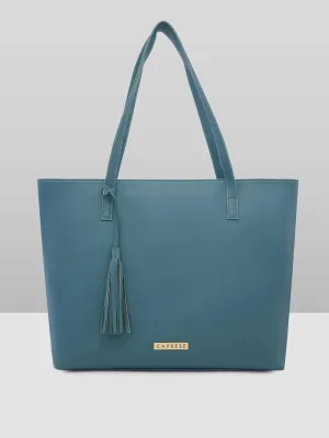 Caprese Vinci Medium Green Tote Bag