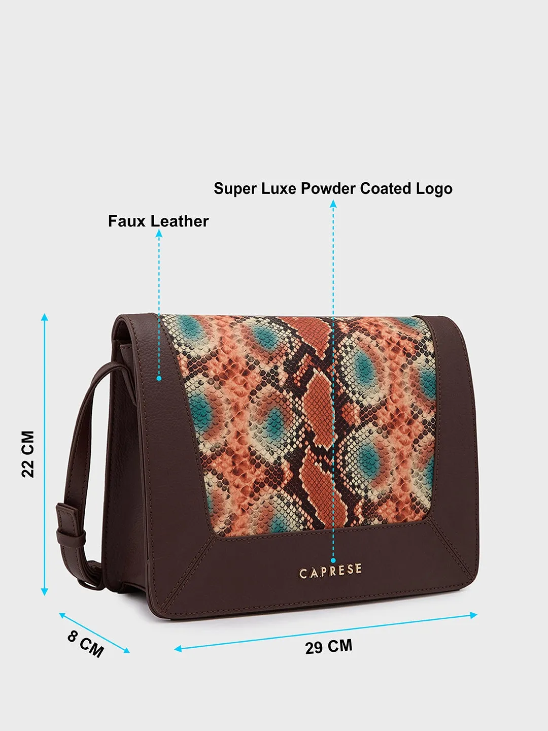 Caprese Vittoria Medium Brown Satchel Bag