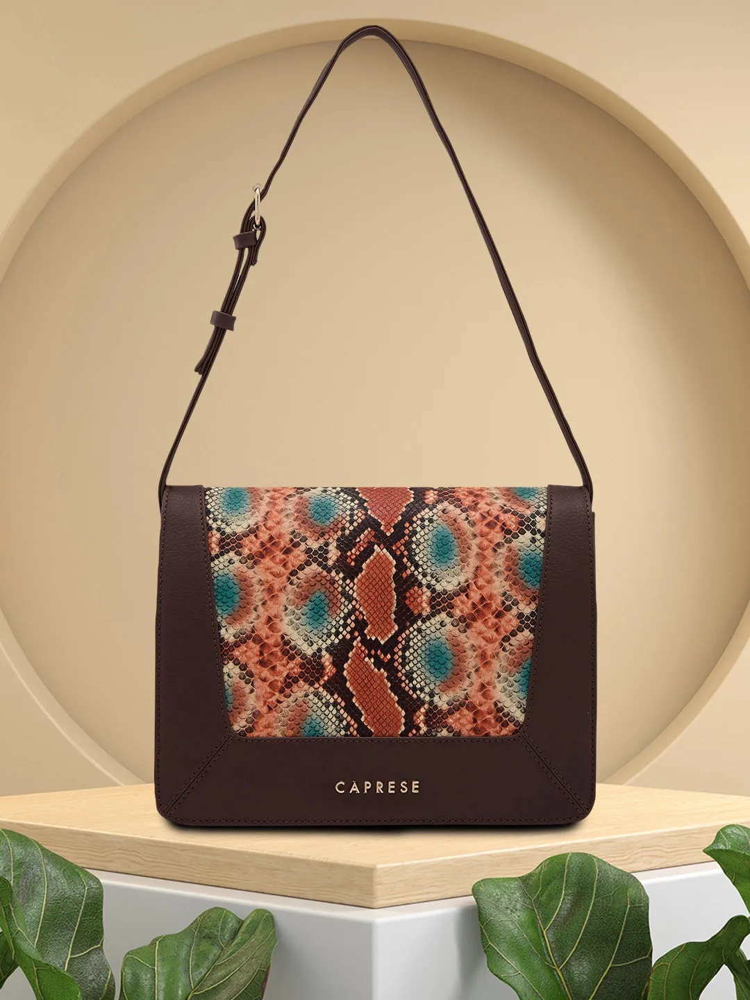 Caprese Vittoria Medium Brown Satchel Bag