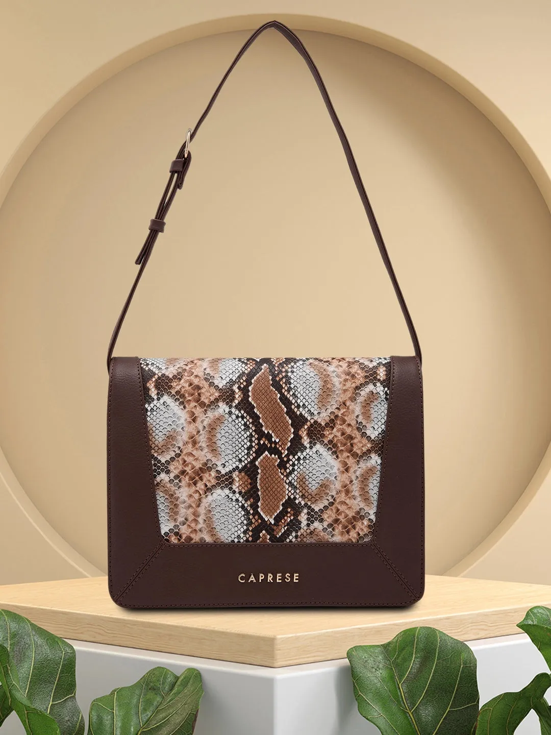 Caprese Vittoria Medium Chocolate Satchel Bag