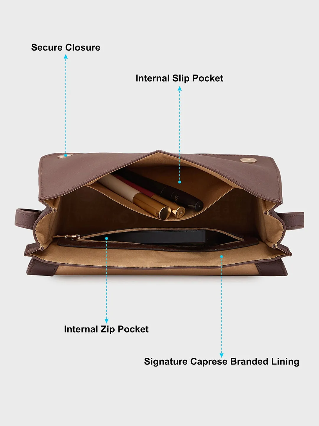 Caprese Vittoria Medium Chocolate Satchel Bag