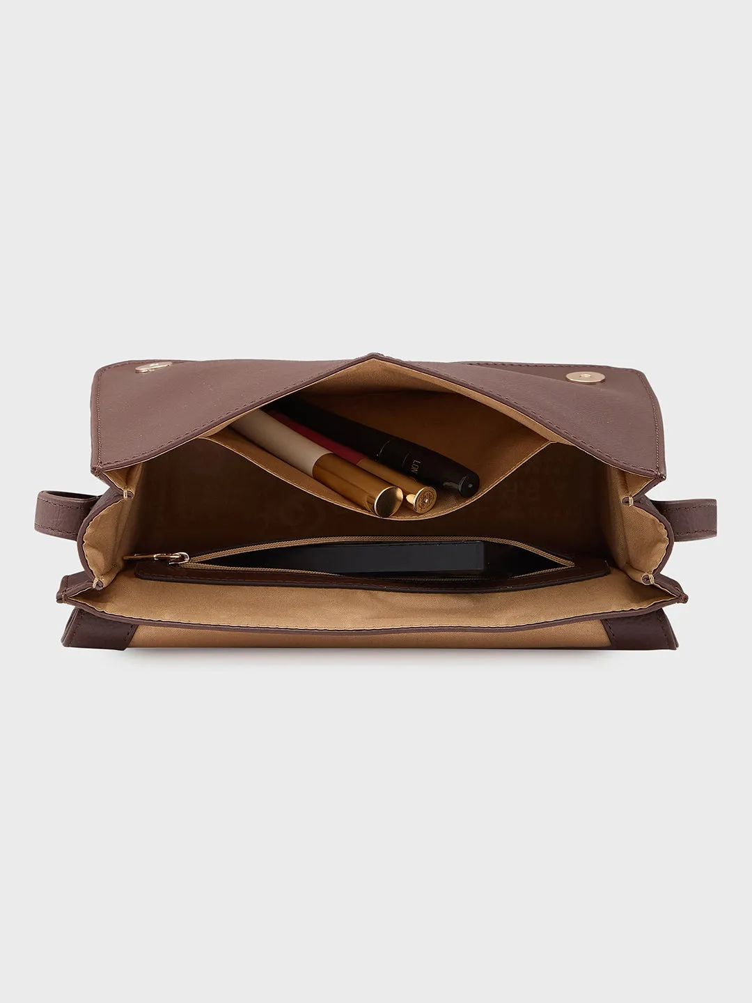 Caprese Vittoria Medium Chocolate Satchel Bag