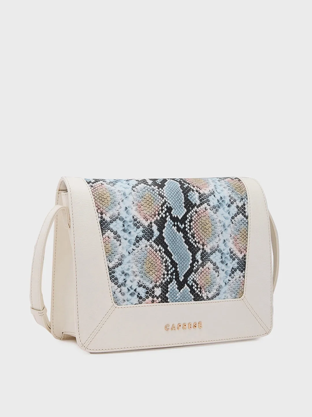 Caprese Vittoria Medium Off White Satchel Bag