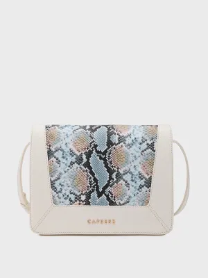 Caprese Vittoria Medium Off White Satchel Bag