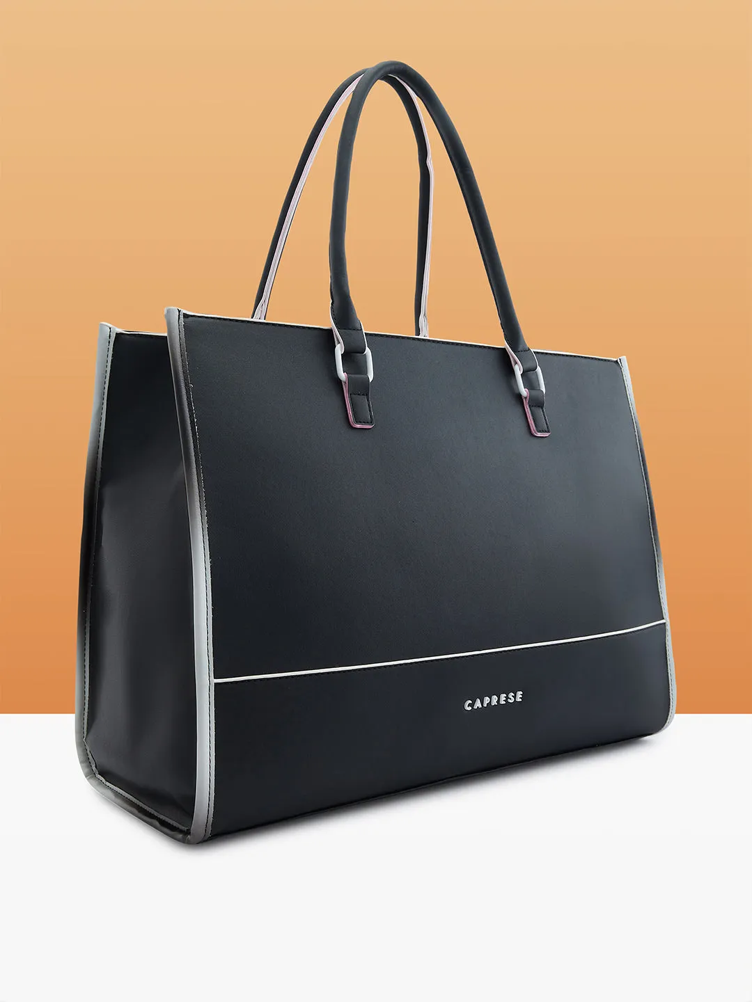 Caprese Vivian Large Black Duffle Bag