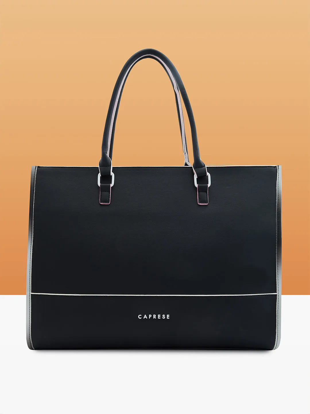 Caprese Vivian Large Black Duffle Bag