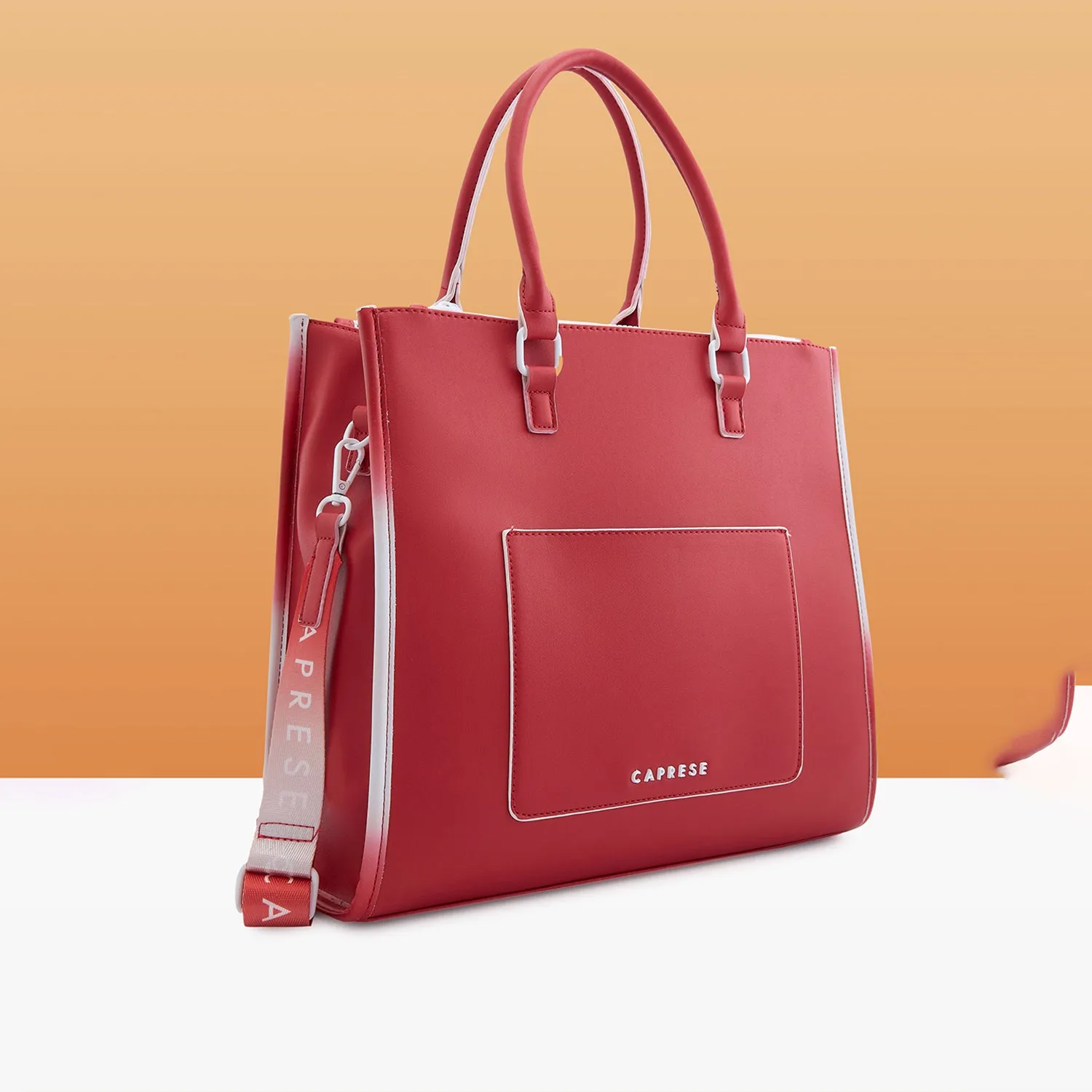 Caprese Vivian Medium Red Tote Bag