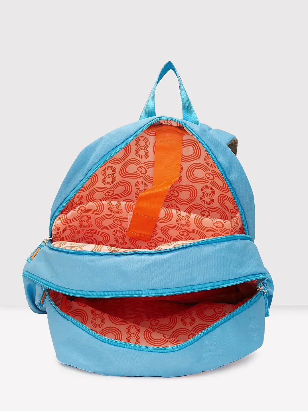 Caprese Xenia X Large Printed Light Blue Laptop Backpack